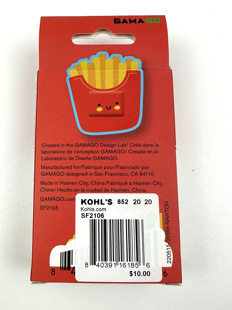 Fries Pattern Self-Adhesive Fun Novelty Bandages 18pcs