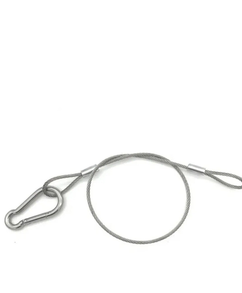 Stage Light Safety Cables 47”, Stainless Steel Security Cable.Multi Use/4PCS SET