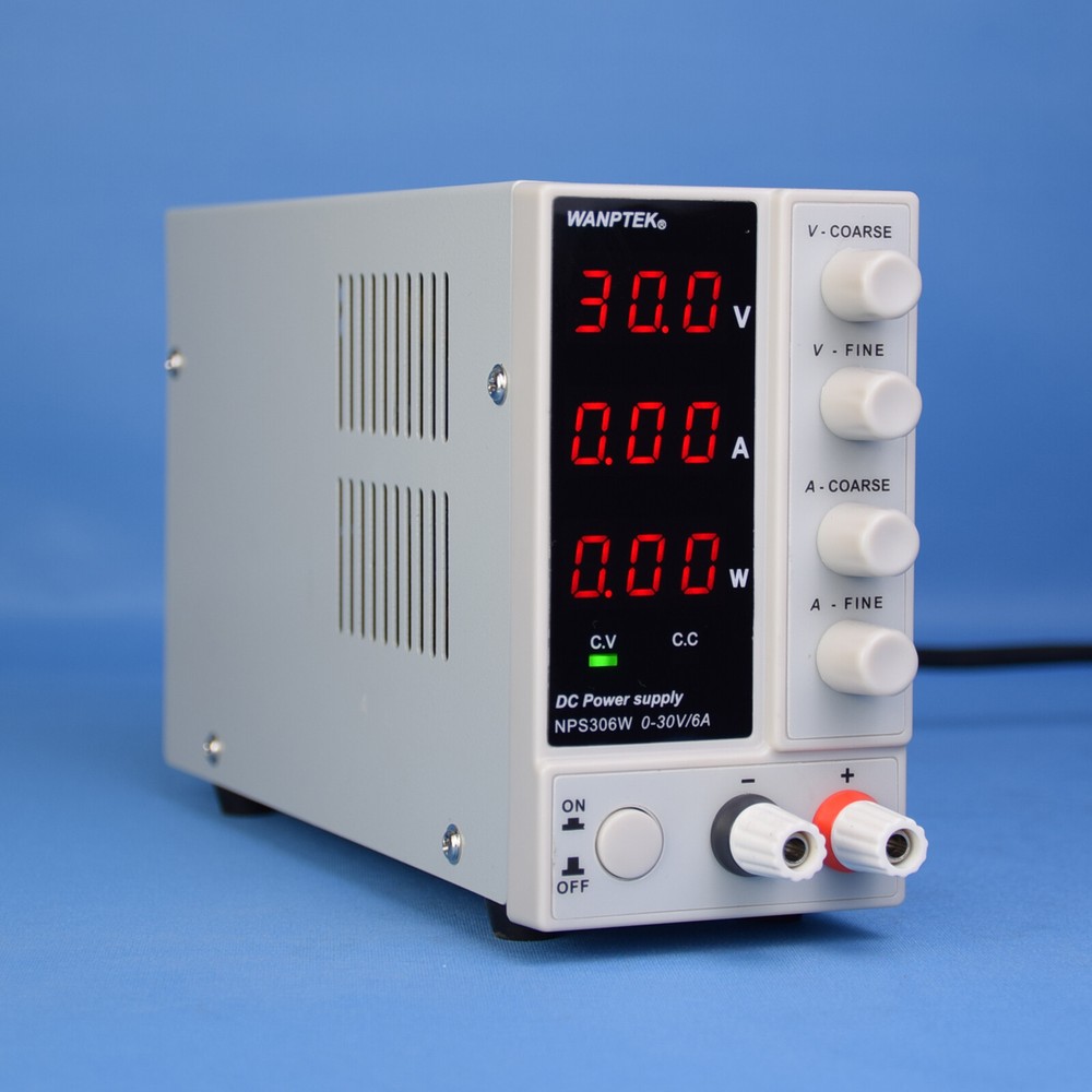 30V 6A/10A DC PoWer Supply, Lab Variable Adjustable regulated DC Bench SWitching