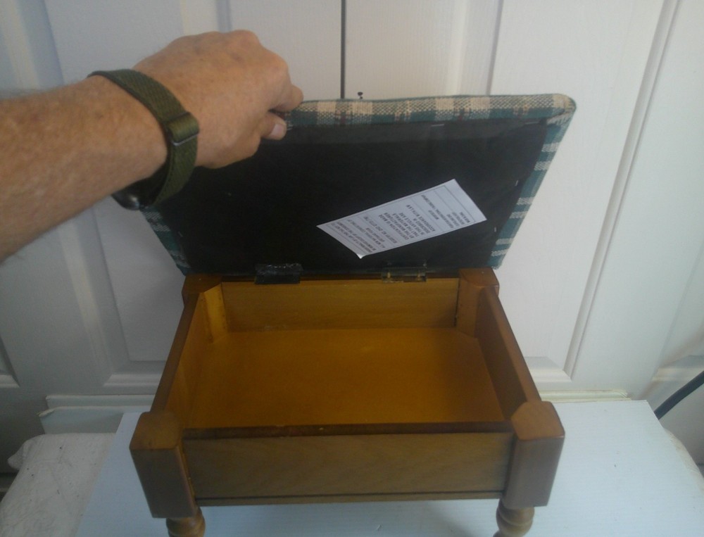 Retro small Foot Stool Ottoman Mid Century