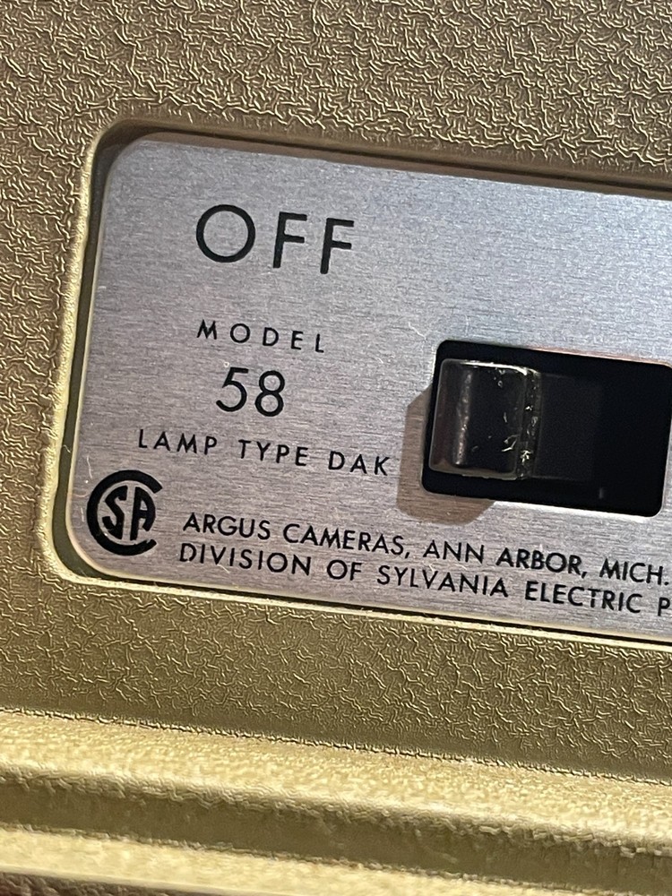Argus Slide Projector 500 Electromatic Model 58