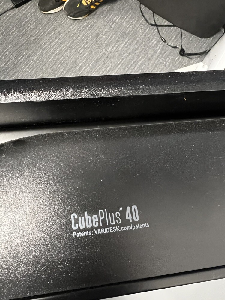 4 Total Varidesk Cube Plus 40 Adjustable, Standing Desks all used.
