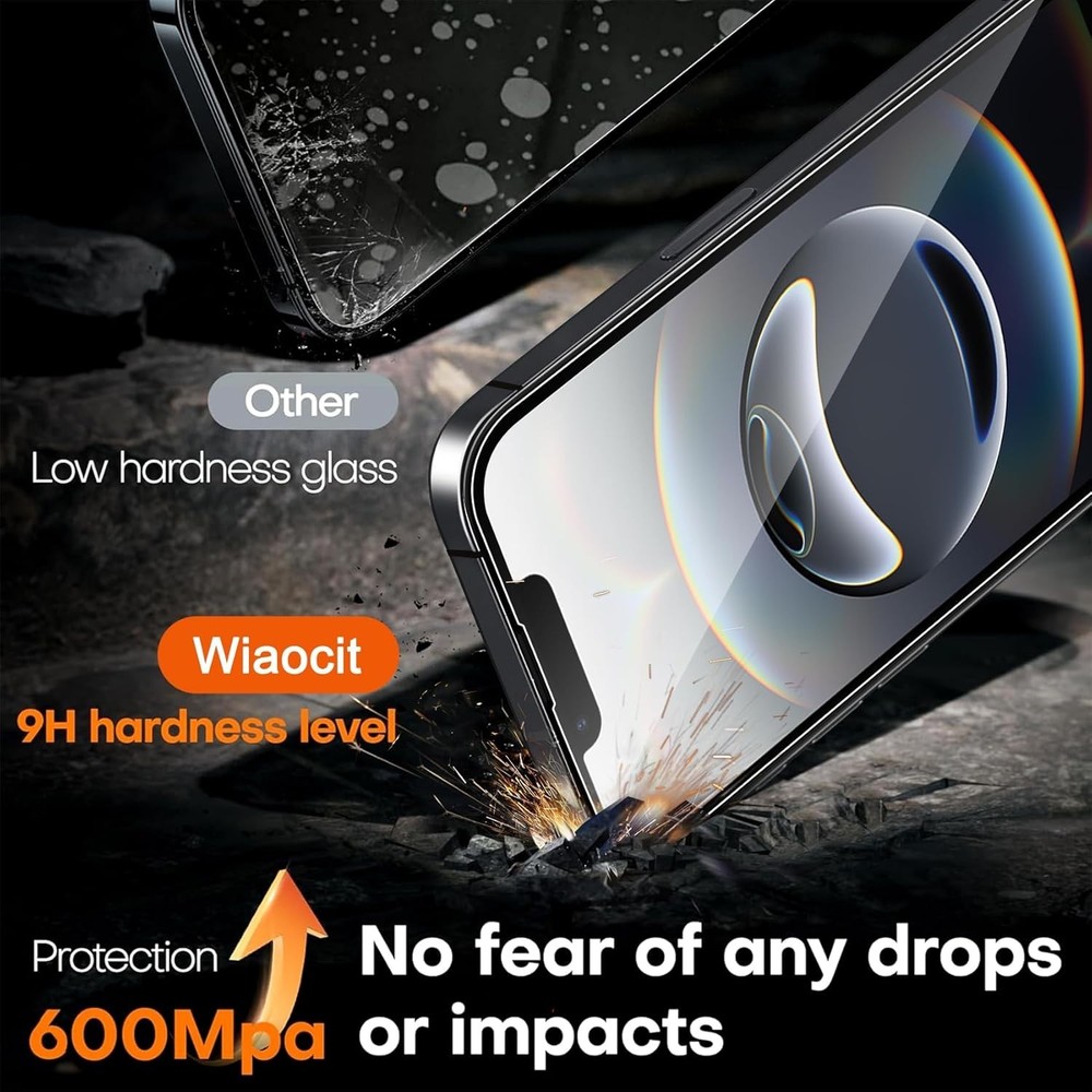 3 Pack Tempered Glass Screen Protector for Iphone 16E with 3 Pack Camera Lens Pr