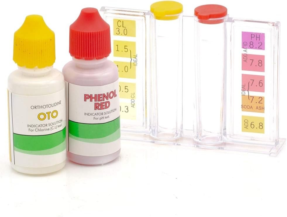 Pool & Spa Water Testing Kit - 2-Way Chlorine and pH with Carrying Case