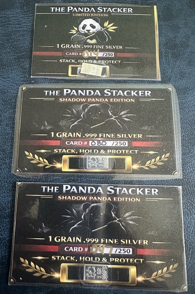 3 Silver Grain Pandas
