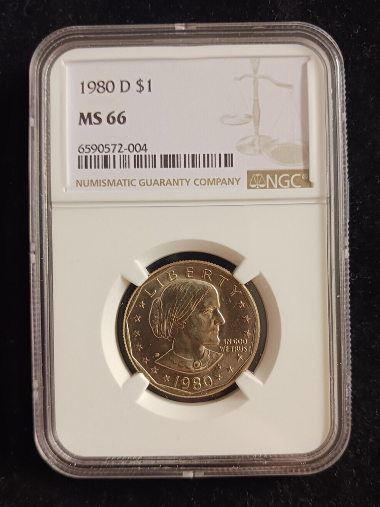 1980(D) NGC MS 66 Susan B. Anthony Dollar Coin