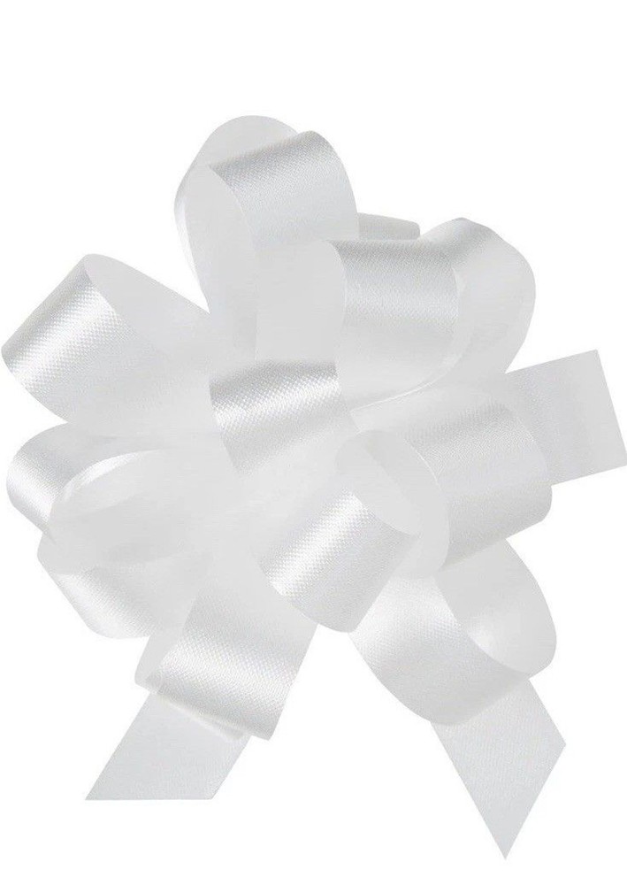 Berwick Hollywood Ribbon 4” White Pull-String Bow Wedding Party Chritmas 50