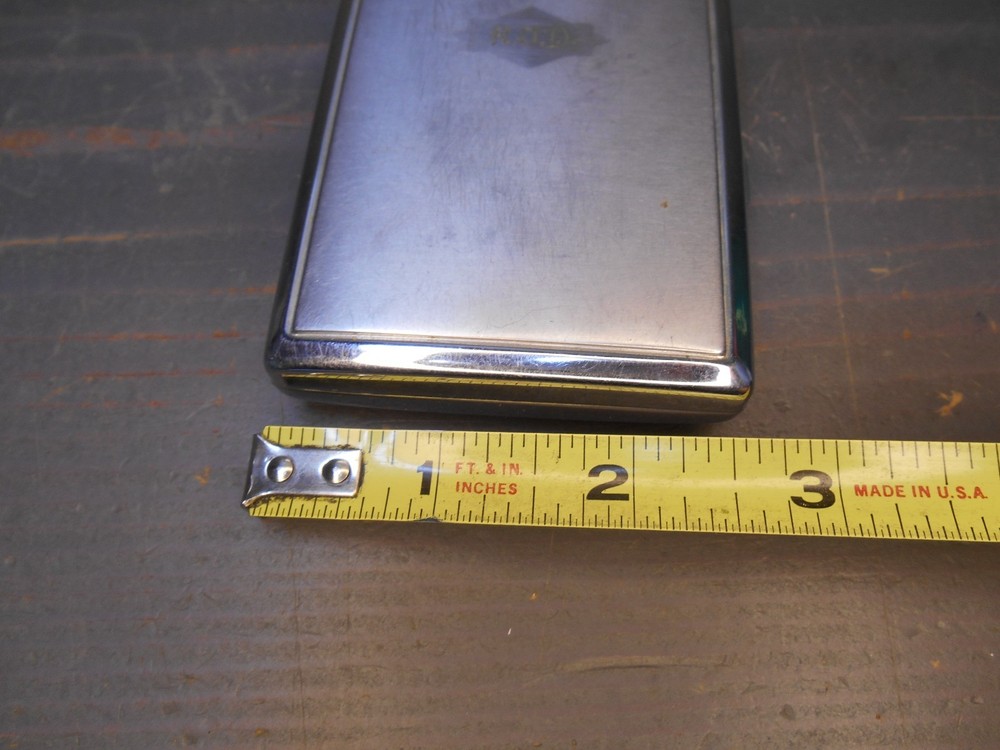 Ronson Mastercase Etched Silver Tone Cigarette Lighter Monogram RJD