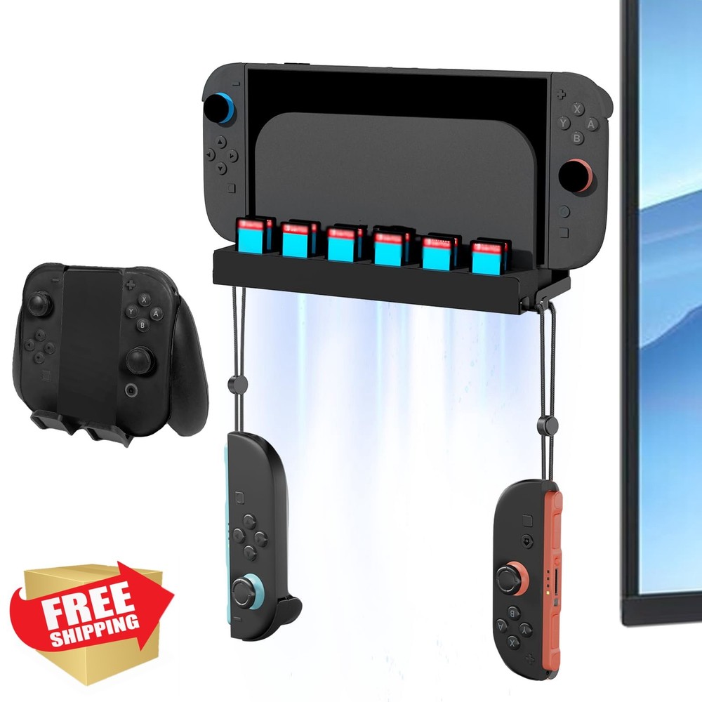 Switch 2 OLED Wall Mount Kit Controller Holder Games