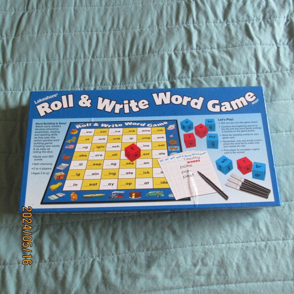 Lot 2-Lakeshore Learning-Roll & Write Word Game-Dice-Sentence Cubes-Writing-2000