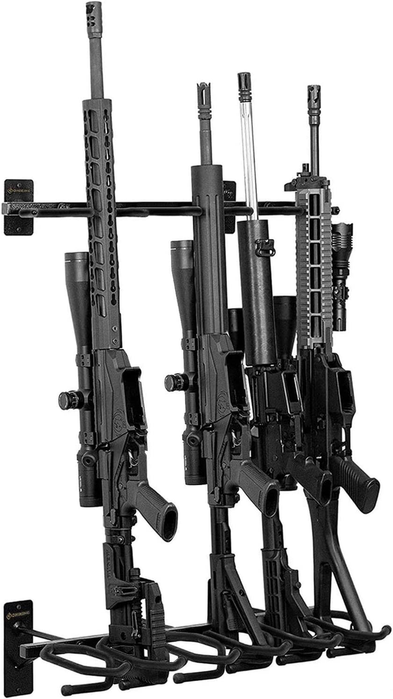 Gun Rack Wall Mount Rifle Shotgun Display Stand Hooks Bow Mount Hangers Padding