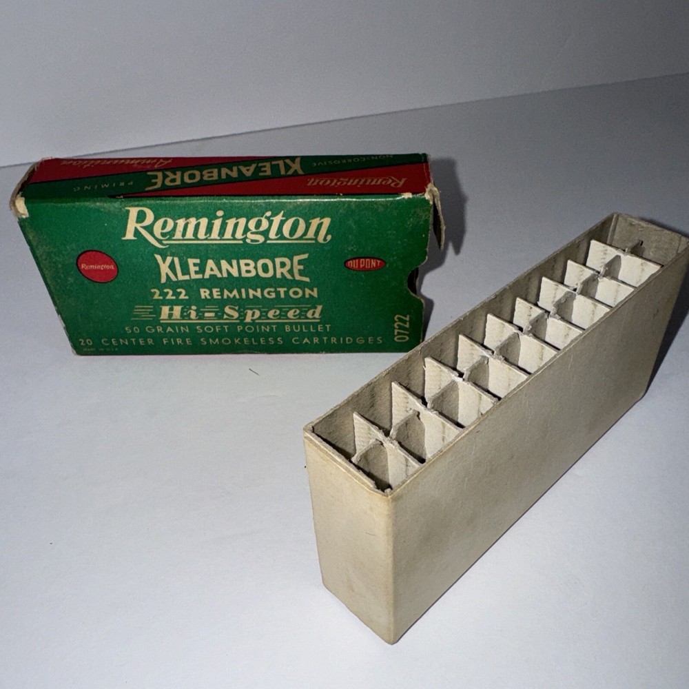 Empty Ammo box Remington Kleanbore 222 Remington