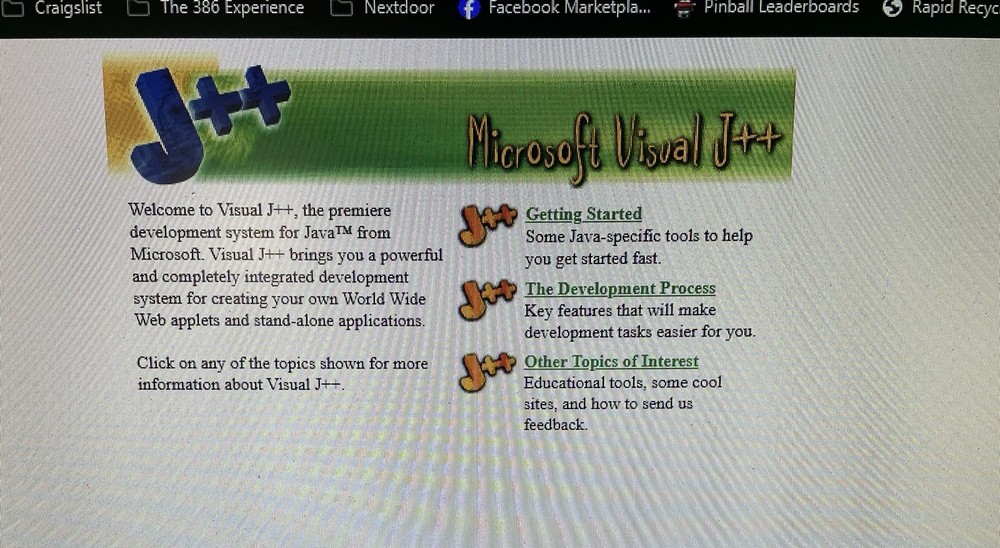 Vintage 1996 Microsoft Visual J++ Professional Edition CD-ROM