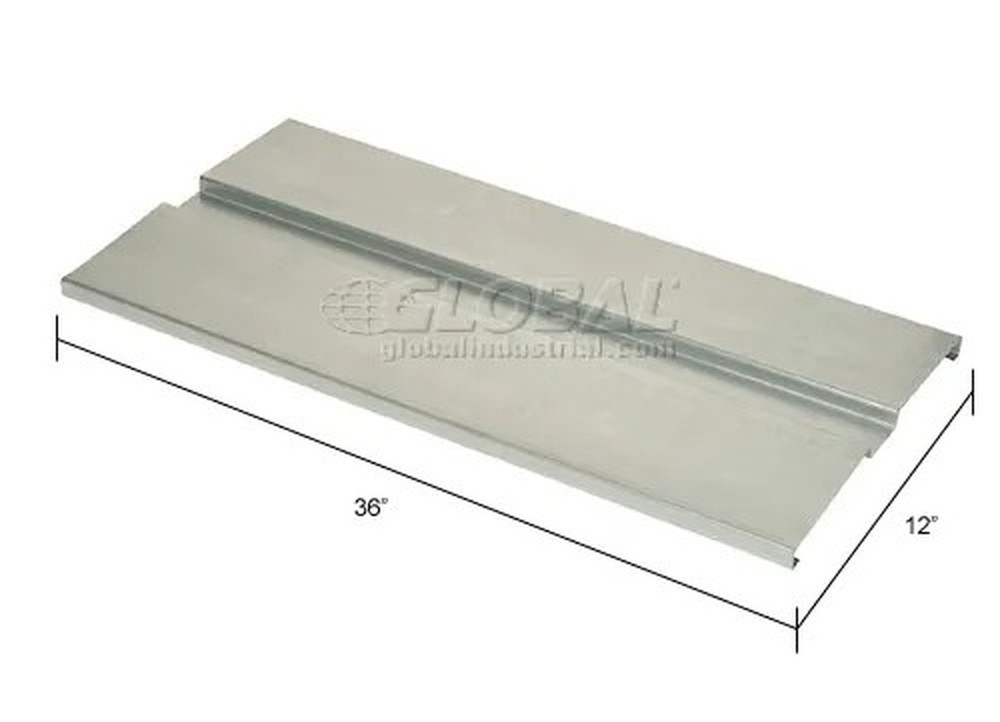 Global Industrial? Galvanized Steel Deck 12"W x 36"D, 3 Pack