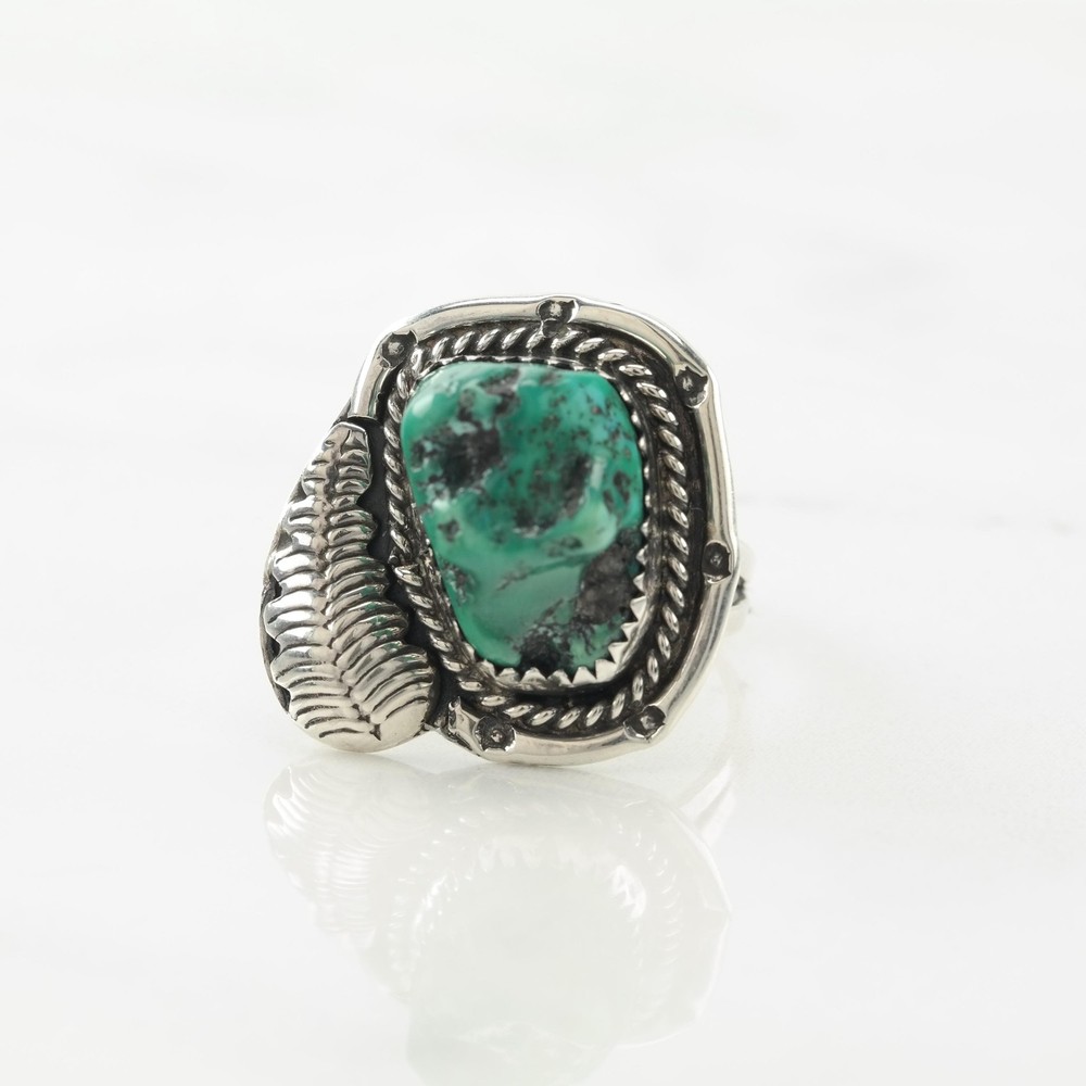 Native American Turquoise Sterling Silver Ring Size 9