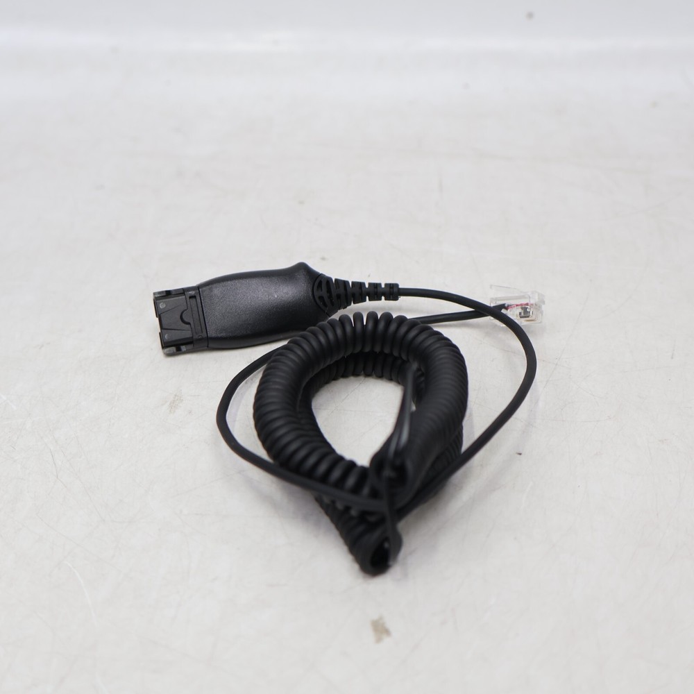 POLY Plantronics 783S3AA His Adapter Cable W/ Quick Disconnect Cable, Black Open