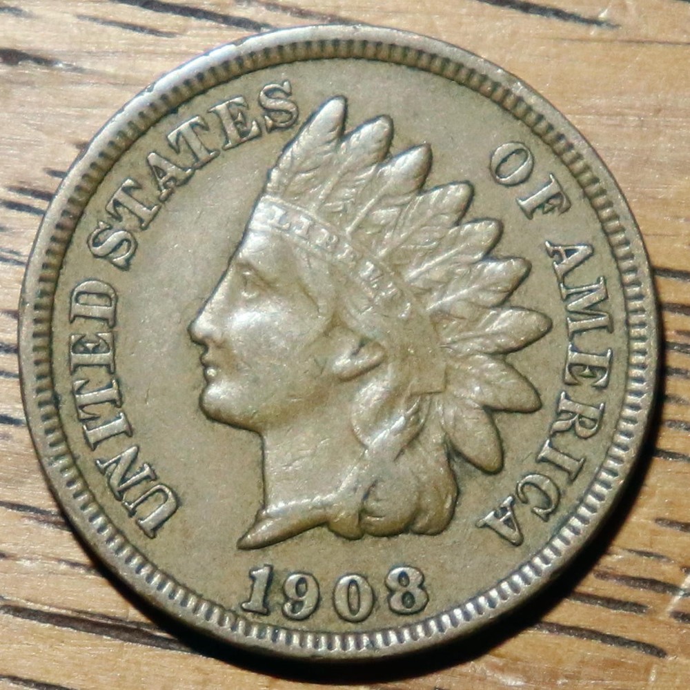 1908 Indian Head Cent Higher Grade Even Color Sharp Looking