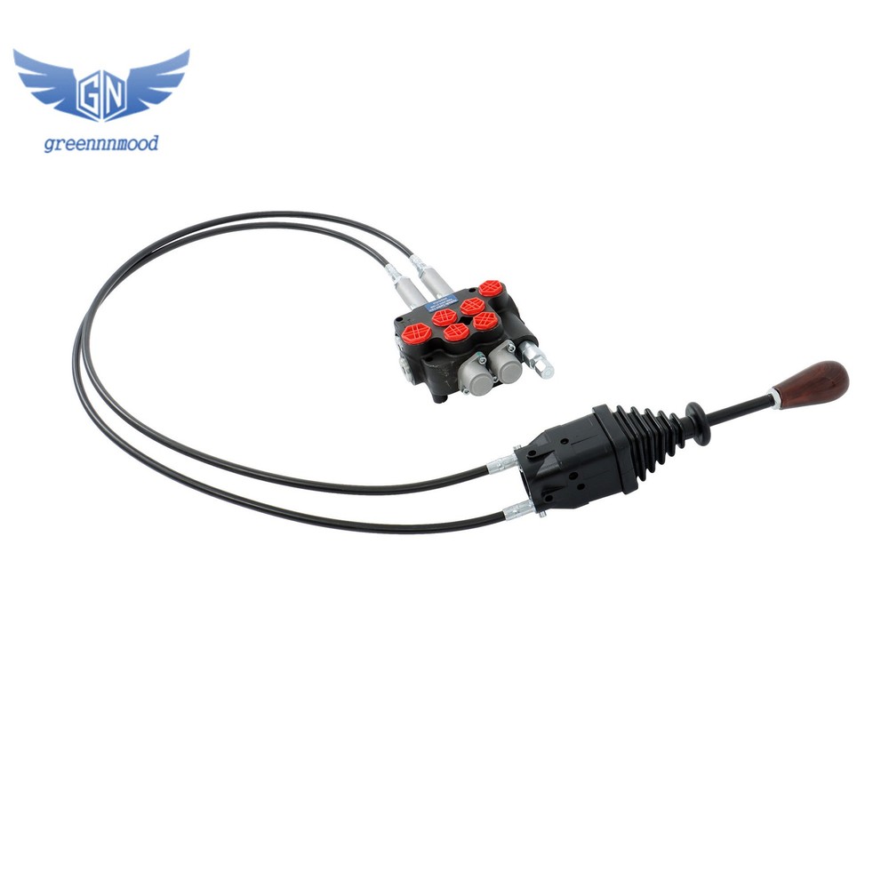 P80 Remote Control Valve Kit: 2 Spool Valve 21GPM + Joystick + Cables 25MPa