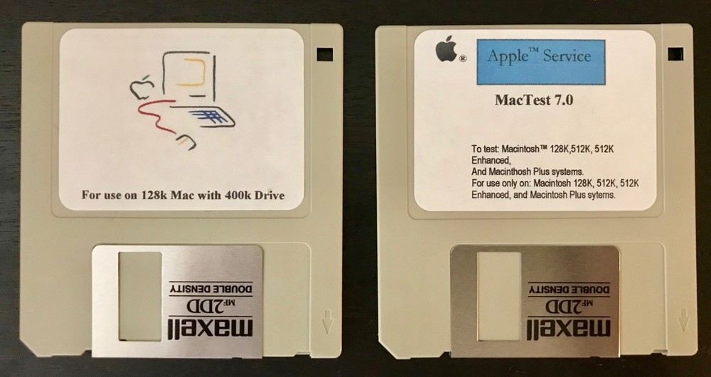 Apple Macintosh Mac 128k - 512k Boot / Diagnostics 2 Disk Set for Classic Macs
