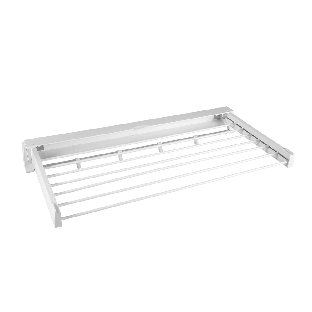 Wall Mount Laundry Clothes Storage Drying Rack Retractable Folding Dryer Hanger