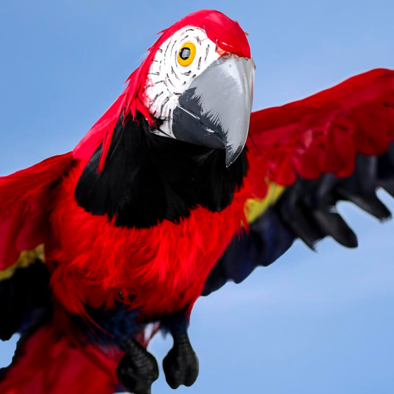 ✅ Large Lifelike Artificial 39" Wide Feathered Macaw Parrot ✅