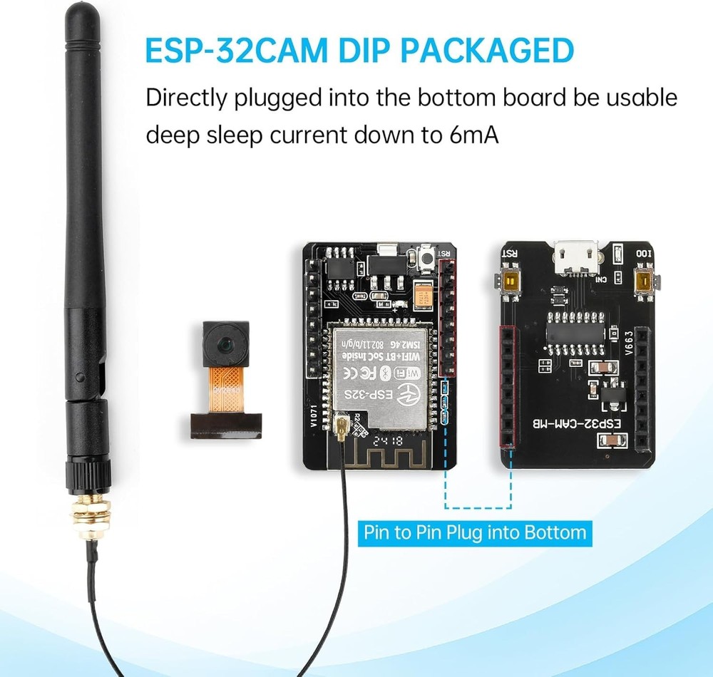 ESP32 CAM Development Board, ESP32-CAM MB WiFi/Bluetooth Development Board, D...
