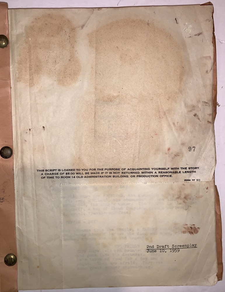 CLEOPATRA, ORIGINAL FILM SCRIPT, SECOND DRAFT OF SCREENPLAY, ELIZABETH TAYLOR