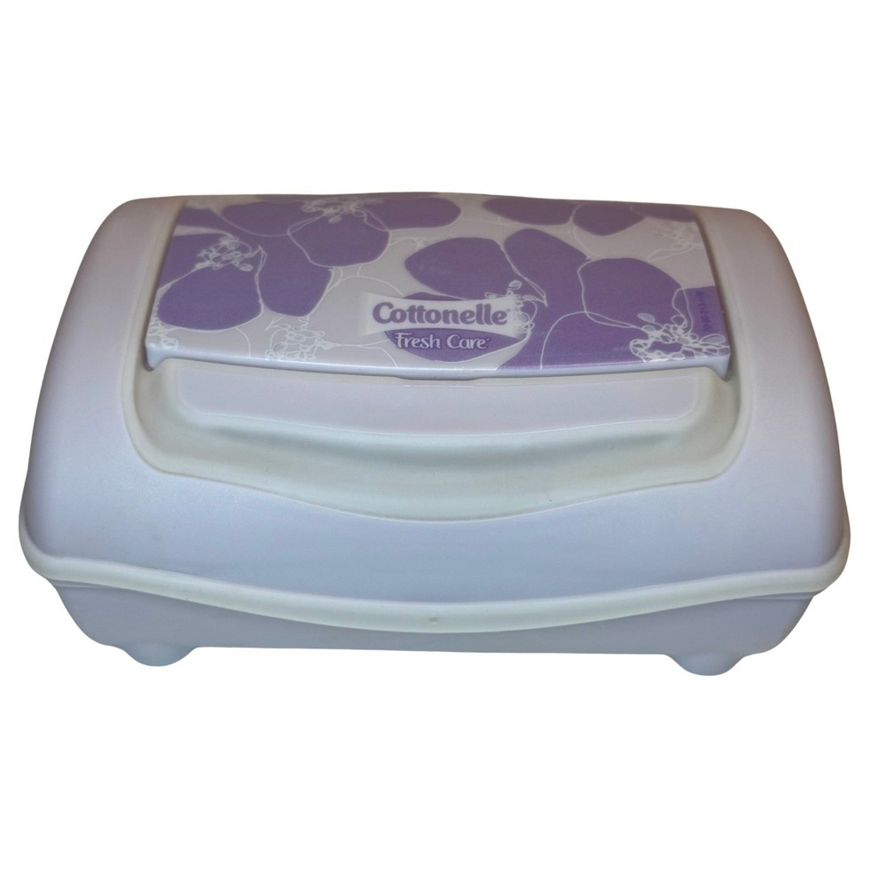 Cottonelle Flushable Wipes Dispenser Hard Container Refillable Tub EMPTY
