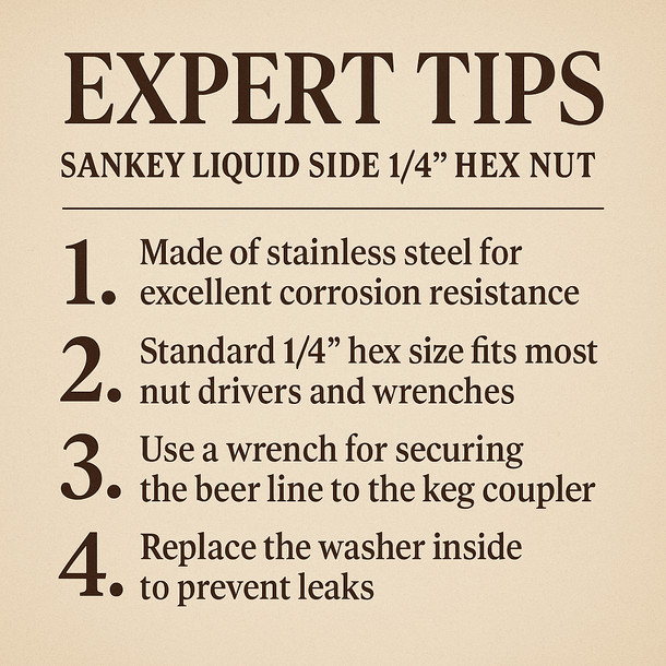 Sankey Sankey Liquid Side 1/4in Hex Nut