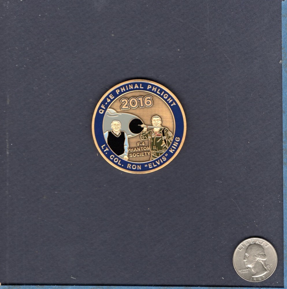 F4H-1 F-4 PHANTOM First Flight QF-4E Phinal Flight Challenge Coin Patch Image