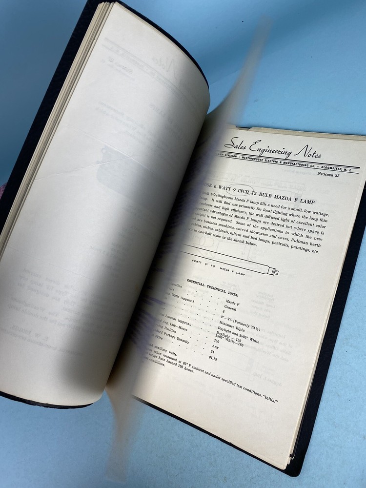 Westinghouse Sales Engineering Notes 1930-40s