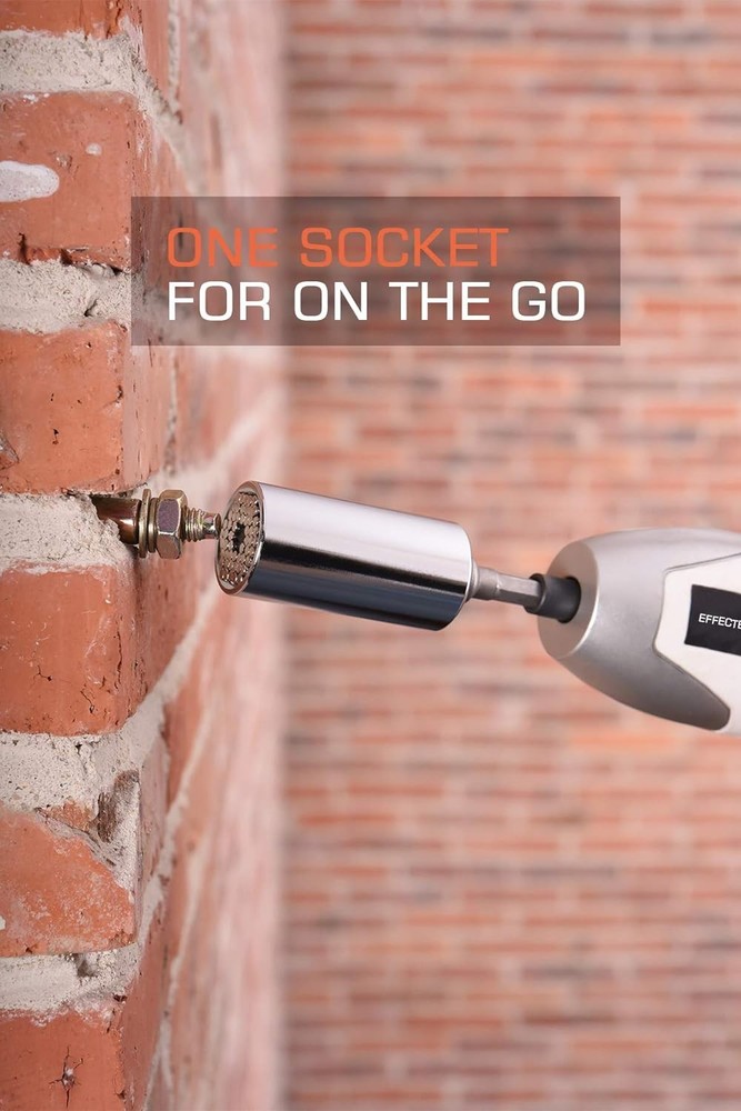 Universal Socket, Self-Adjusting Socket Fits Standard 3/8'', Flexible, Durable