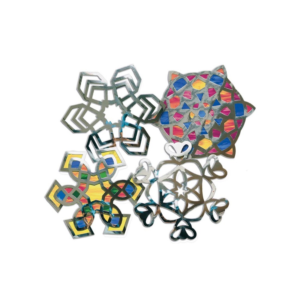 Roylco Snowflake Silver Stained Glass Frames