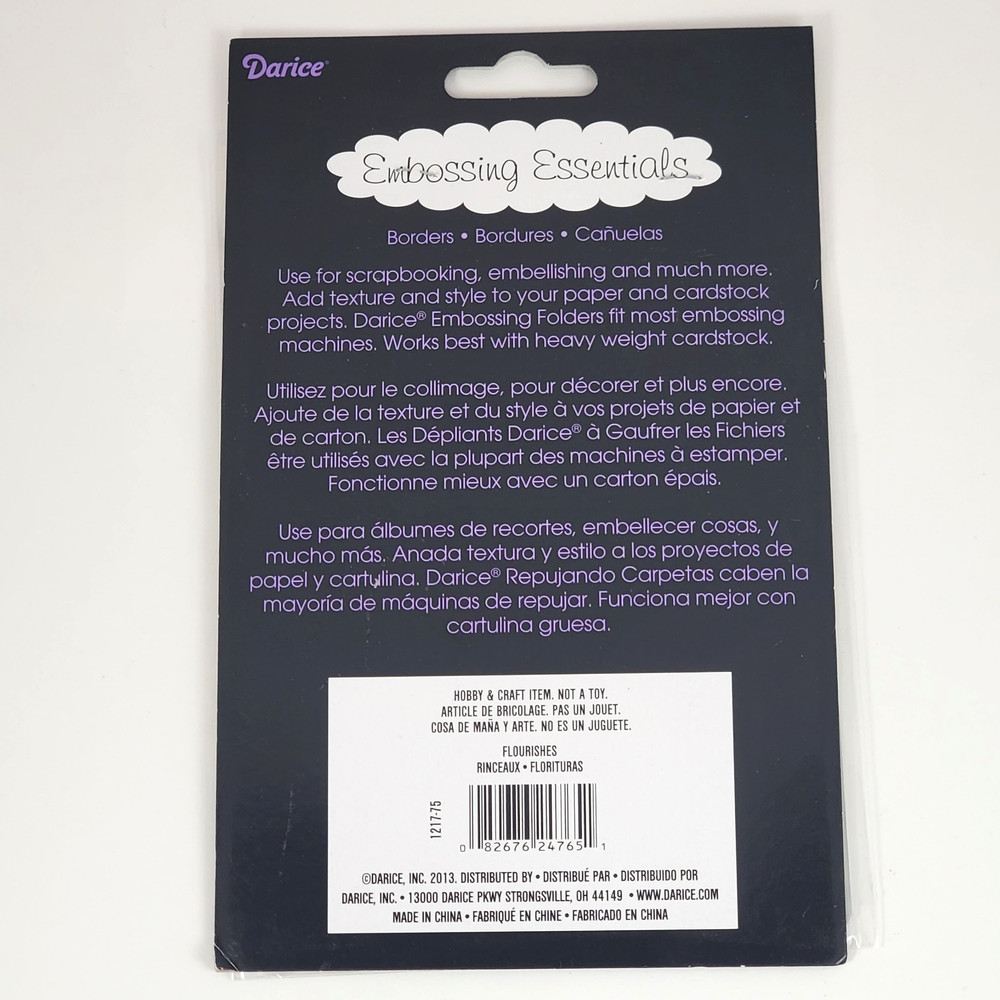 2013 Darice-Embossing Essentials-Embossing Folder Set -Flourishes-3pc