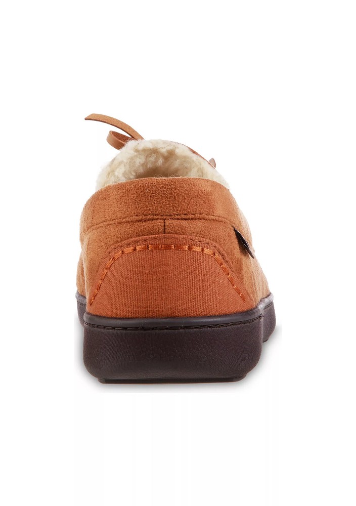 isotoner Men's Microsuede Nigel Moccasins (Cognac, Medium) 8-9.