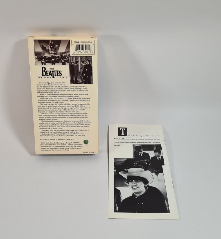 The Beatles – The First U.S. Visit VHS Tape (1990 Release)