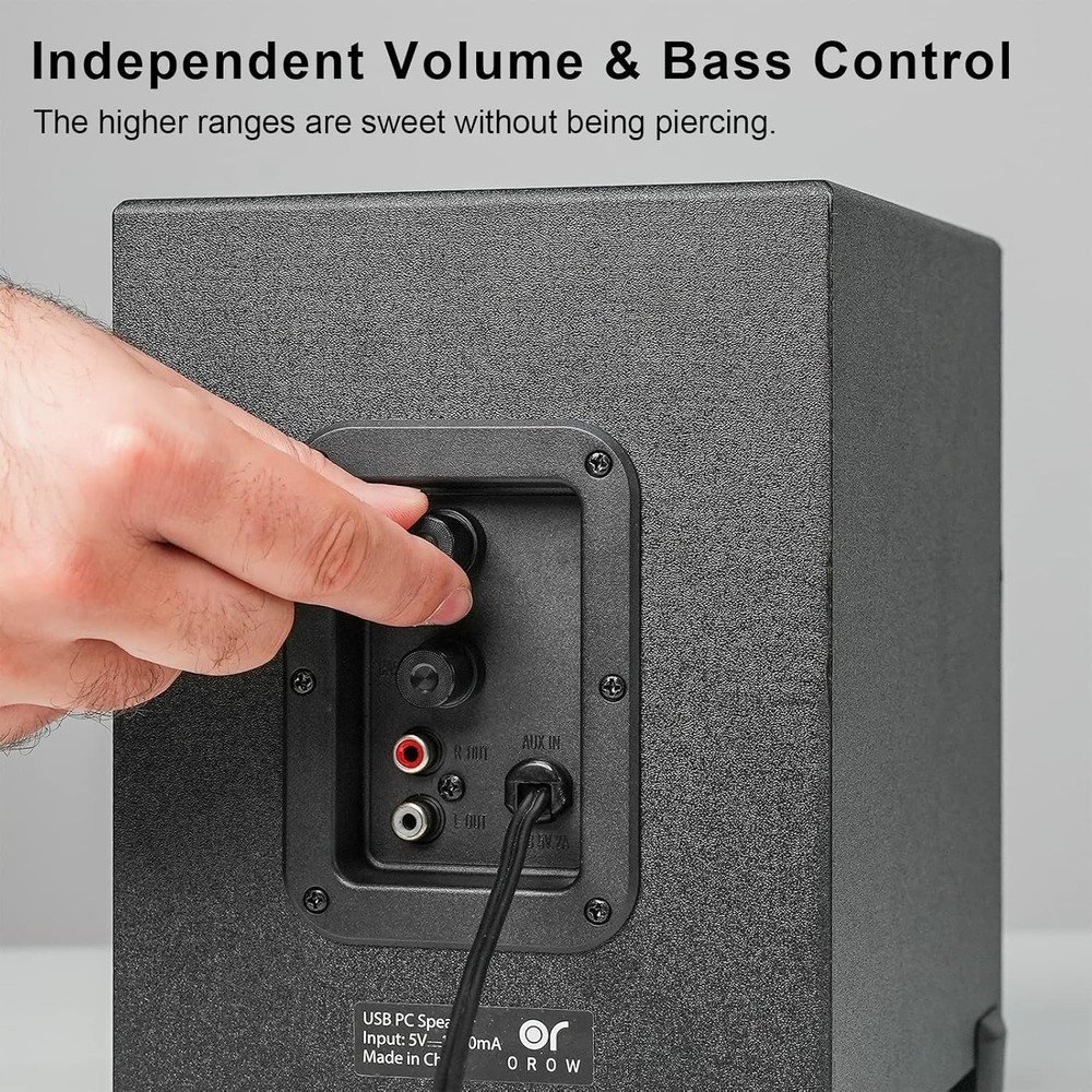 OROW USB-Powered 2.1 Subwoofer Speaker System