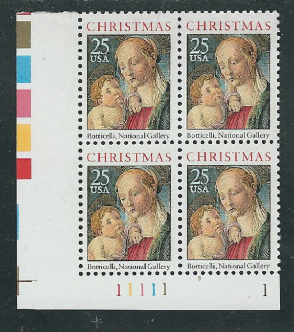 Scott # 2399  25 Cents...Christmas...Plate Block