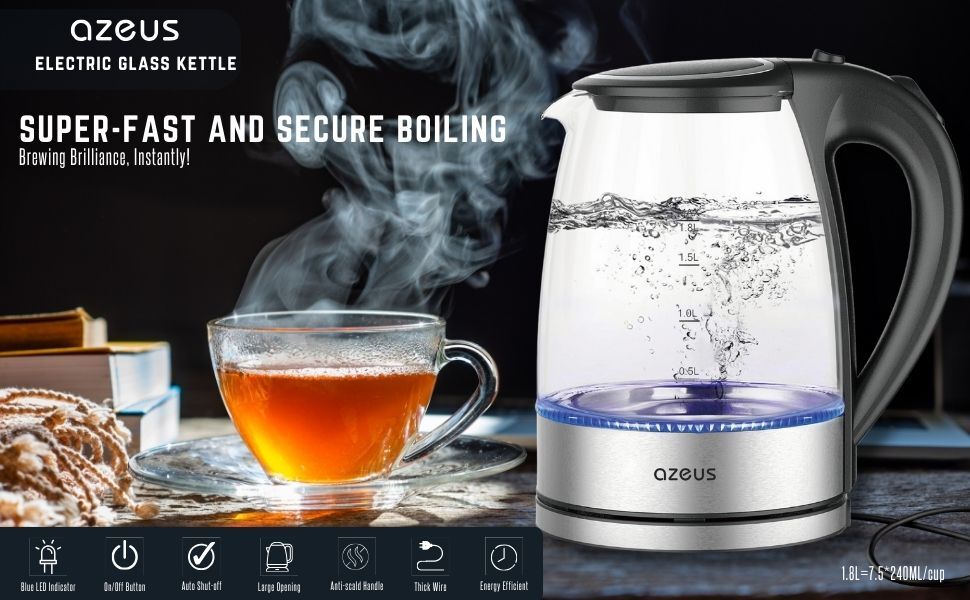 Fast Boil Electric Water Kettle - 1.8L Large Capacity with Auto Shut-Off