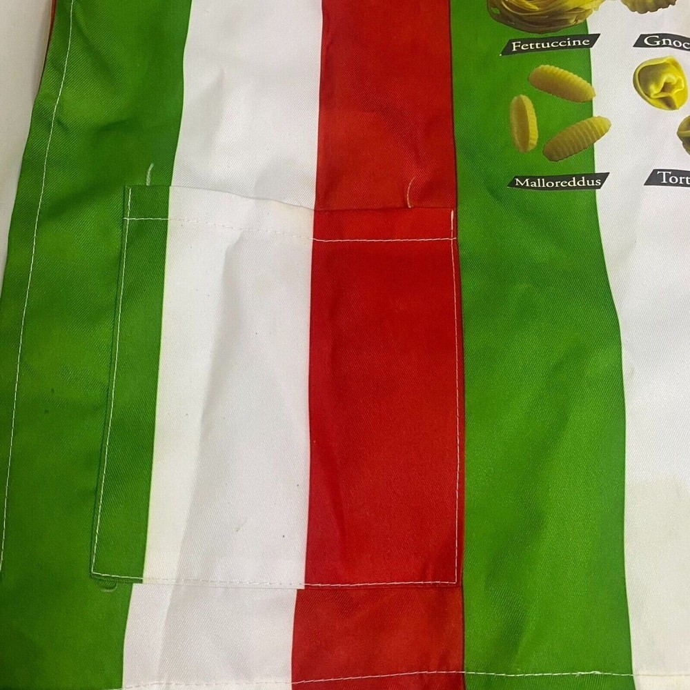 #7134 Pasta Green Red White BIB CHEF Apron