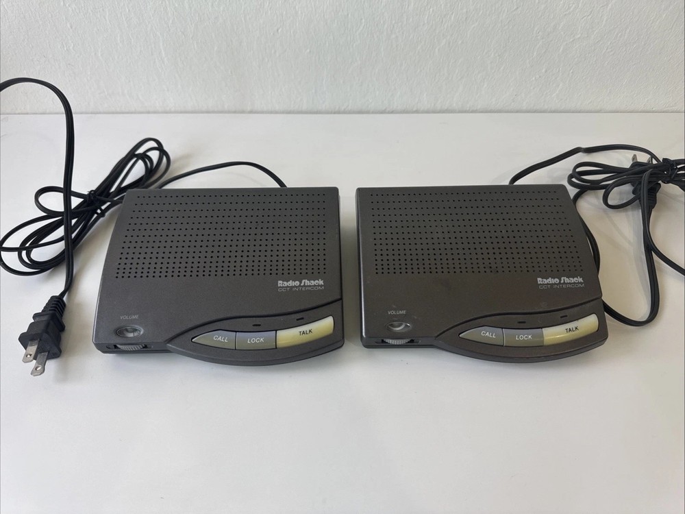 RadioShack CCT Intercom System - Gray (43-225) Unit A & Unit C *MISSING UNIT B*