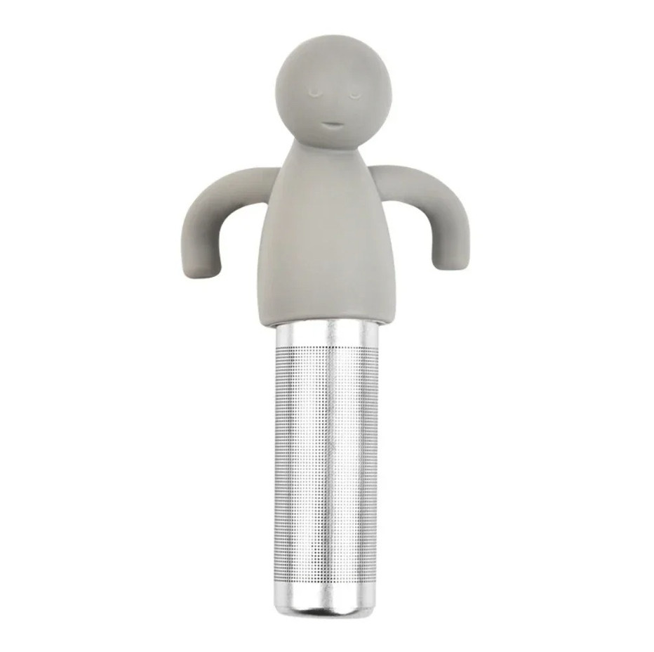 1pc Stainless Steel Tea Infuser Silicone Handle Loose Leaf Strainer - NEW