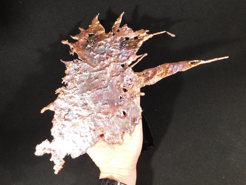 BIG! Bright Solid Solid COPPER Splash ART Sculpture Arizona 431gr