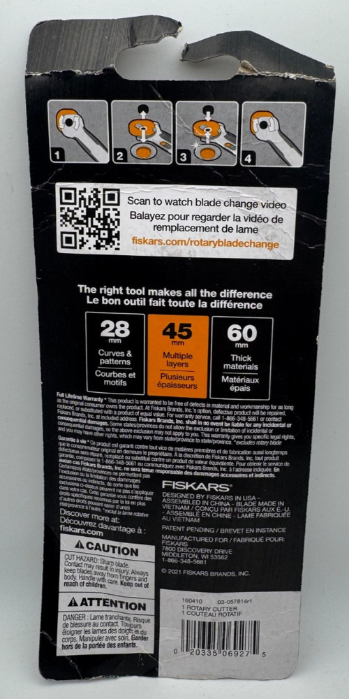 Fiskars 45mm Classic Stick Rotary Cutter