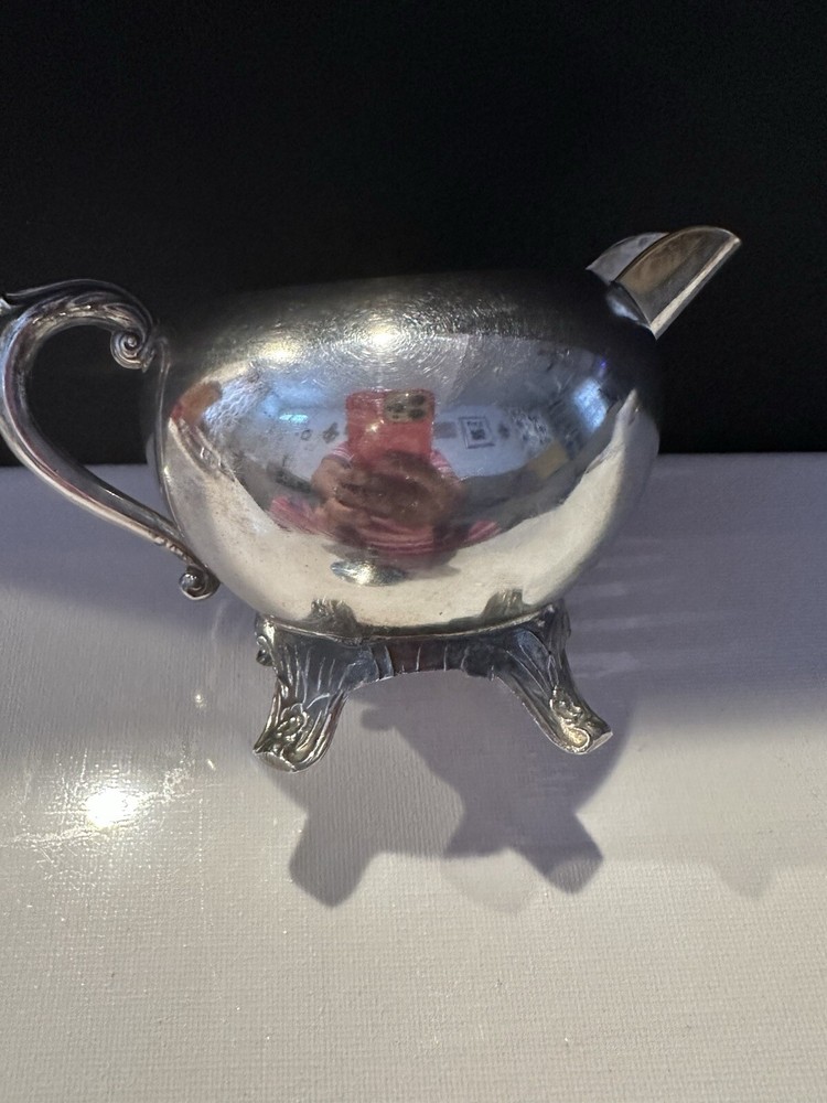 Vintage FB Rogers Silver Co silver plated Footed creamer