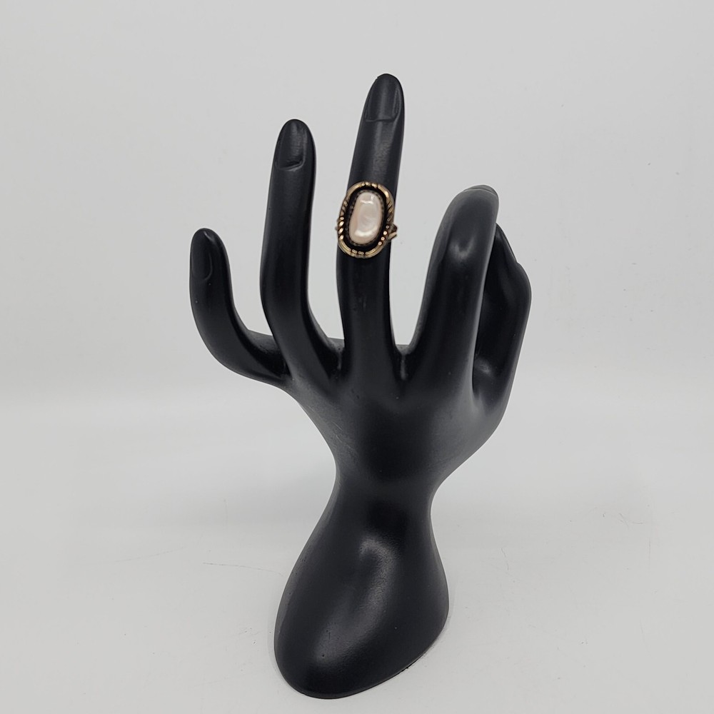 Native Sterling & 12k GF MOP Shell Ring Size 3 Small