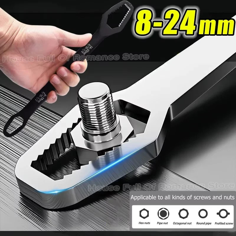 8-22mm Universal Torx Wrench Self-tightening Adjustable Both Ends Spanner Tools