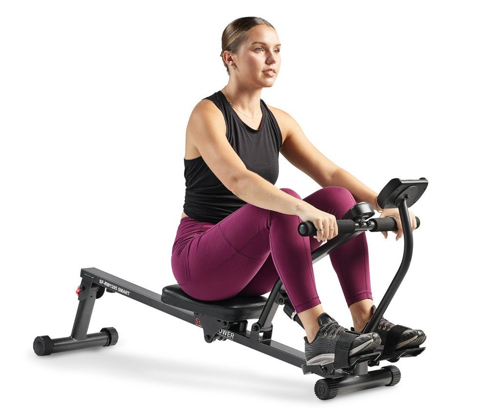 Compact Rowing Machine Quiet Smooth Adjustable Resistance Fully Body Workout