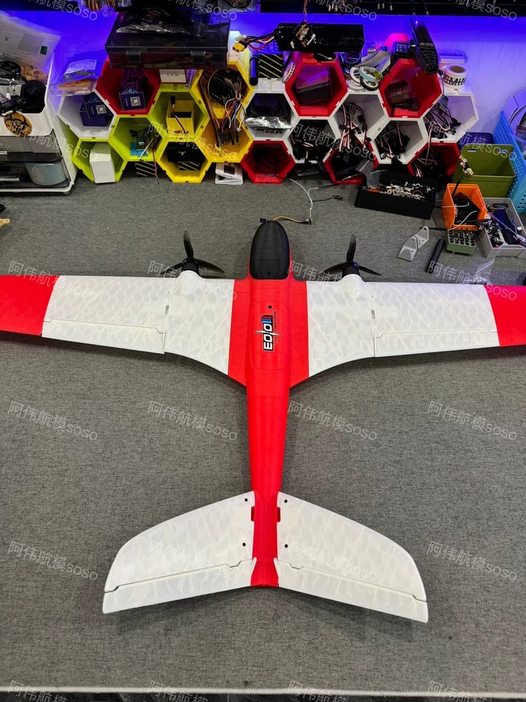 3D Printed Twin-Engine Fixed-Wing Black Widow with 1000mm (39.4-inch) Wingspan