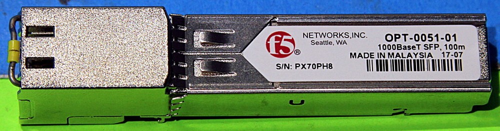 OPT-0051-01 F5 Network 1000BaseT SFP 100m Transceiver Module